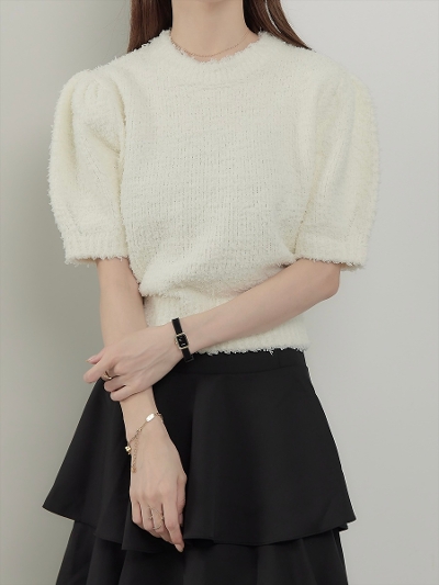 yNEWzsoft touch puff knit