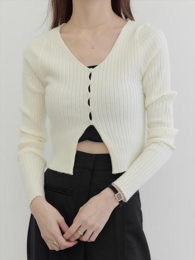 yNEWzcropped cardigan tops / ivory