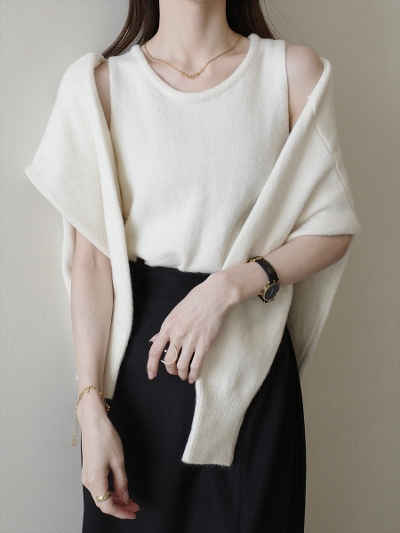 yNEWzmulti way 2piece knit / ivory